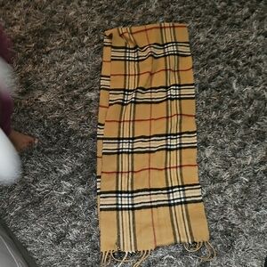 Classic Tan Plaid Scarf